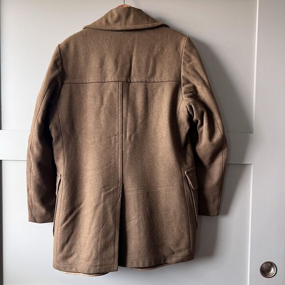 Vintage Woolrich Coat Mens 36 Brown Wool Sherpa Lined Heavy Outdoors Jacket 70s - Picture 2 of 12